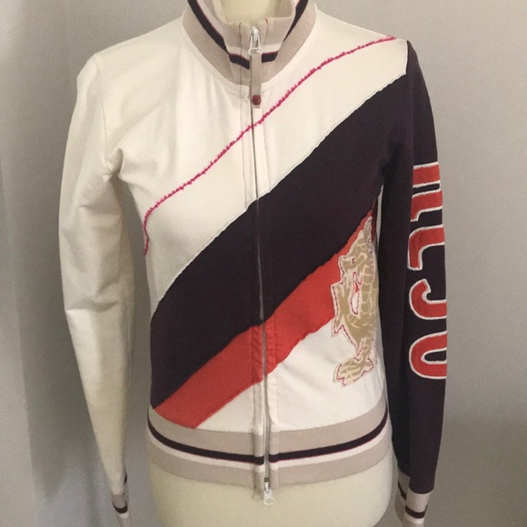 Kejo Zip Front Sweatshirt with Patchwork - Picture 2 of 8